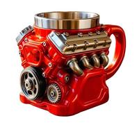 Genérico Retro Engine Coffee Mug, 3D Mechanical Coffee Cup, 15oz Retros Engines Mugs, Stainless Steel Liner, Double-walled, Designed for car enthusiast (Retros Engines Coffees Mug)