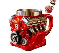 Genérico Retro Engine Coffee Mug, Engine Coffee Mug, Personalized Double Wall Insulation Car Mugs, Stainless Steel Liner, for Car Enthusiasts, Retro Cars Lovers (#B)