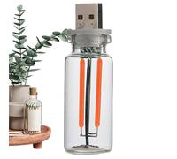 Genérico Retro Glass Table Lamp - LED Touch Control Lantern for Bedroom Decor | Dimmable with Soft Glow Shade, Elegant Accent Lighting for Nursery Kitchen Dorm Indoor Home Office Use