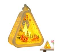 Genérico Retro Luz de Noche de Navidad - Soporte con brillo suave alimentado por pilas - Lámpara de Porche, para niños, adultos, interior, exterior, fiestas, hogar, salón, alféizares de ventana