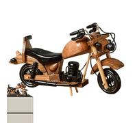 Genérico Retro Motorcycle Model - Classic Metal Motorbike | Motorcycle Sculpture Desk Decor Art Home Decor Black High Guality Vehicle Tabletop Wooden Model