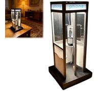 Genérico Retro Phone Booth Table Lamp, Miniature Tall Phonebooth LED Night Light, Phone Box Decorative Night Light for Bedroom,Office, Unique Classic Home Decor Gift (1pcs, 10.2 * 21.6cm/4 * 8.5in)