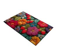 Genérico Retro Rug Anti-Slip Doormat, Soft 20x32 Inch Square Floor Mat Perfect for Homeowners, Balconies, Dining Rooms, Bathrooms, Studies, Commercial Spaces, Combining Style and Practicality