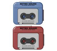 Genérico Retro Sound Llavero, 2 Reproductor De Cassette Cinta, Mini Música Llavero Colgante, Regalo Personalizado Con Mensaje Voz Para Grabar Amor, Música Y Sonidos, Para Hombres Y Mujeres