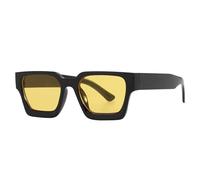 Genérico Retro Square Sunglasses - Fashionable UV400 Protection Eyewear | Lightweight Full Frame Sun Glasses For Driving, Fishing, And Festivals, Ergonomic Shatterproof PC Shades For Men And Women