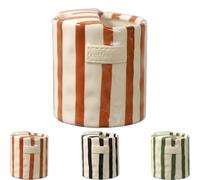 Genérico Retro Striped Hand-painted Ceramic Mark Hand-held Cup - Hands-Painted Striped Coffees Mug, Heat-Resistant Non-Slip Double-Enjoy Cup for Milk Coffee Juice Latte Hot Cold Drinks (Red)