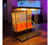 Genérico Retro Train Night Lighting,Vintage City Subway Lamp,Miniature Train Model with Lighting,Home LED Decoration Novelty Lamp,Collectible Model for City & Subway Enthusiasts