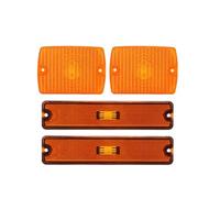 Genérico Retrovisor Luz Señal Cubierta Luz Señal Giro Para Jeep Para Wrangler YJ 1987-1995 Amarilla Para Parachoques Delantero Posición Lateral 56001378 56001424 Luces Indicadoras