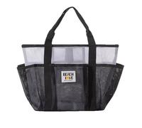 Genérico Reusable Beach Tote, Grocery Shopping Bag, diseño ligero, multi-functional carryall, ideal para la escuela necesidades, viajes packing, familia Picnics, Gym Days and Holiday Vacations, Negro