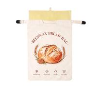 Genérico Reusable Beeswax Bread Bags for Sourdough - Organic Cotton Storage | Natural Cotton and Beeswax Material Featuring Detachable Food-Grade Lining for Longer Preservation and Freezer-Safe Loaf