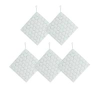 Genérico Reusable Dish Cloths, Double-Sided Wire Scrubbing Towels, 18x18cm/7.09x7.09 Inches Non-Scratch Quick-Dry Design, 5-Pack Cleaning Set for Kitchen, Glass, Bathroom, Mirror, Table, Bowl Use