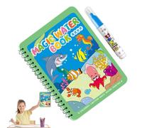 Genérico Reusable Drawing Water Coloring Activity Book - Water Painting Book Learning Toy Set, Educational Sensory Art Practice Activity System, Free Ẃater Drawing B́ook Kit With Early Learning Sk
