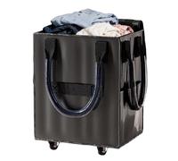 Generico Reusable Grocery Bag on Wheels, Folding Heavy Duty Large Rolling Tote, Shopping Bag Use, Laundry Camping Moving Trip Clothes Carrier, Durable Portable Tote, Outdoor Mall Travel Organizer