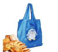 Genérico Reusable Grocery Bags, Plush Animal Tote Handbag, Built in Keychain Storage, Foldable Organizer Design with Shopping Bag for Women, Girls, Market, School, Work, Beach, Picnic, 7.87 inches