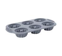 Genérico Reusable Silicone Bakeware Cake Molds - 6 Cavity Non Stick Mini Shell Baking Tray for Cakes Cupcakes Chocolates Candies Jellies Desserts | Heat Resistant Dishwasher Microwave Freezer Safe