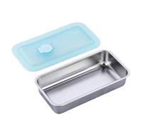 Genérico Reusable Stainless Steel Snack Container | 304 Stainless Steel, 7.9in X 4.1in X 1.6in, Double Compartment | Dishwasher Safe, Condiment Container For Travel, Outdoor, Camping