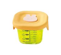 Genérico Reusable Storage, 120ml Glass Jar Set, 4.05x3.15 Inches Handheld Size with Leakproof Seal, Heavy Duty Thermal Glass Accessory, Modern Style with Colorful Lids Gift for Daycare and Travel