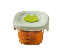Genérico Reusable Storage, 120ml Glass Jar Set, 4.05x3.15 Inches Handheld Size with Leakproof Seal, Heavy Duty Thermal Glass Accessory, Modern Style with Colorful Lids Gift for Daycare and Travel