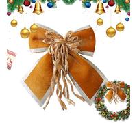 Genérico Reusable Tree Bows - Velvet Christmas Bows | 25x25cm Ribbon Ornaments for Tree, Flannel Christmas Bow Holiday Decor, Seasonal Décor, Ribbon Bow Ornaments for Seasonal Display