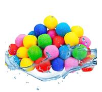 Genérico Reusable Water Balls - 60 Pieces Water Sponge Balls for Kids,Soft Beeach Toys Instant Refill Family Outdoor Gamees for Backyard Boys Beach Adults Childrens Girls