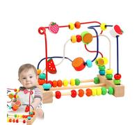 Genérico Reusable Wooden Educational Abacus Beads Game - Wooden Bead Maze - Woodens Game Toy with Beads Games, for Boys and Girls 18 Months+
