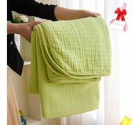 Genérico Reversible Cotton Muslin Throw Blanket,Adult Spring and Summer Office Nap Cooling Blankets,Cotton Blanket for All Season,Soft Lightweight Breathable Linen Blankets