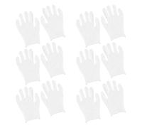 Genérico Revisión de Monedas de Algodón Blanco 12 Pares de Guantes Reutilizables y Fáciles de Limpiar, Talla Xl para Trabajo Industrial