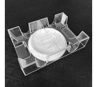 Genérico Revolving Card Holder - Rotating Deck Tray, Transparent Swivel Playing Organizer, Durable Game Table Accessory, Smooth Turning Storage Tray with Strong Base | Ideal for Poker Tables Kids