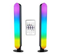 Genérico RGB Light Bar | 25cm Desktop Ambient Light 2 Pieces Tabletop Lighting Supplies, ABS Adjustable Mood Lamp | Gamers Content Creators Tech Lovers Home Bedroom Study Desk Office Photography