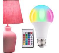Genérico Rgb Light Bulbs, 5w Color Changing Led with E27 Screw Base, Smart Dimmable Bulb with Remote Control for Ambience, Wedding, Party, Living Room, Decorative Lighting, 1 Piece