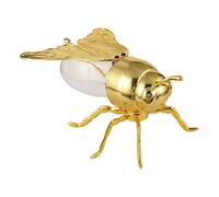 Genérico Rhinestone Bee Shaped Honey Jar, Glass Dispenser Kettle with Spoon