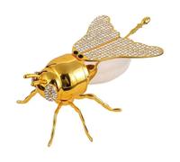 Genérico Rhinestone Bee Shaped Honey Jar, Glass Dispenser Kettle with Spoon