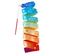 Genérico Ribbones De Baile para, 6,56 Pies De Longitud De Streamer en Seda Cinta De Cinta | Heart Match Baton Stick Twirling, Goodie Bags Stuffers, Kids Gymnastics Band para Fai