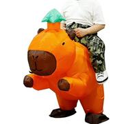 Genérico Riding Capybara Costume - Funny Blow Up Cosplay Outfit for Adults | Inflatable Animal Suit with Easy Setup, Party Entertainment Accessory, Halloween Carnival Birthday Holiday Theme