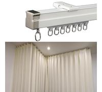 Genérico Riel Curvo Resistente para Cortinas de 2,4 m (7,9 pies) - Barra Flexible para ventanales, Ideal para caravanas, probadores y hospitales - Opciones de Longitud Ajustable: 3 m, 3,5 m, 4 m, 5 m