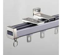 Genérico Riel De Cortina De 3,50 Mm De Grosor, Barra Silenciosa De Aluminio para Cortinas, Riel para Techo O Pared, para Mayor Privacidad En Espacios Abiertos(Gray Ceiling,2 * 95cm/6.2ft)