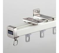 Genérico Riel De Cortina De 3,50 Mm De Grosor, Barra Silenciosa De Aluminio para Cortinas, Riel para Techo O Pared, para Mayor Privacidad En Espacios Abiertos(White Wall,90cm/2.9ft)