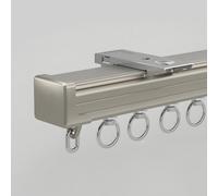 Genérico Riel De Cortina De Aleación De Aluminio Pista de Cortinas De Techo For Oficina Hogar Sistemas De Rieles para Cortinas Silencio para Divisor de Habitación(Champa,230cm/7.6ft(2 * 115cm))