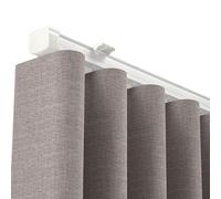 Genérico Riel de Cortina de Aluminio Resistente, Montaje en Pared o Techo, diseño de Ondas de Agua para un Bloqueo Superior de la luz, Ajustable de 100 a 600 cm, Ideal para Oficina, Sala de Estar y d