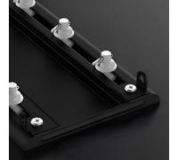 Genérico Riel De Cortina Doble para Ventana Salediza, 70 Cm Diseño Ultrafino Y Simple, Pistas De Cortina para Espacios Pequeños Y Separadores De Ambientes(Negro,290cm/9.5ft(2 * 145cm))