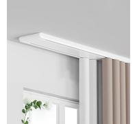 Genérico Riel de Cortina Doble Pesado de aleación de Aluminio,Montaje en Techo,riel de Nano Silencio para Sala de Estar y Dormitorio,Ideal como Divisor de habitación(Size:1.9m(6.2ft),Color:Blanco)