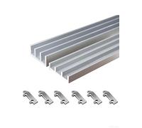 Genérico Riel de Puerta corrediza de Vidrio de 3-5 mm Riel de Puerta Oculta Riel Deslizante de gabinete con Kit de Rodillos(160cm)