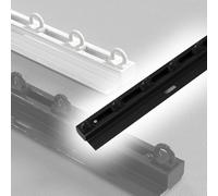 Genérico Riel Deslizante Recto Cortina, Barra Divisoria De Privacidad para Techo, Rieles De Plástico 1.0-3.0m para Cortinas De Techo(Black,270cm/8.9ft)