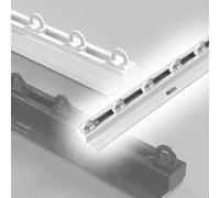 Genérico Riel Deslizante Recto Cortina, Barra Divisoria De Privacidad para Techo, Rieles De Plástico 1.0-3.0m para Cortinas De Techo(White,260cm/8.5ft)