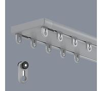 Genérico Riel Doble para Cortinas silencioso y Resistente - Rieles deslizantes de 5,6 m/18,4 pies para Montaje en Techo, Ideales para Sala de Estar, Dormitorio y Hospital - Fácil instalación, Color g