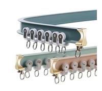 Genérico Riel Flexible de Alta Resistencia para Cortina de Techo - Rieles curvos de Aluminio Flexibles para ventanales, separadores de ambientes de autocaravanas y Cortinas de Ducha para Sala de Esta