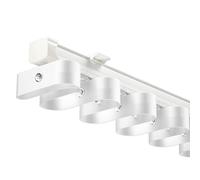 Genérico Riel para Cortinas Blanco de Alta Resistencia - 2,6 m (8,5 pies) con riel Ondulado en Forma de S, silenciador para un Funcionamiento Suave, Ideal para visillos y Paneles de Cortina, Cinta de