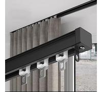 Genérico Riel para Cortinas de aleación de Aluminio de Alta Resistencia - Separador de ambientes para Montaje en Pared/Techo con Sistema de Deslizamiento silencioso, Ideal para Cortinas Pesadas, fáci