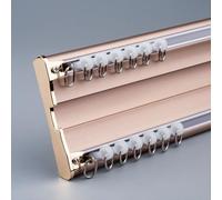 Genérico Riel para Cortinas de Techo - Barra de Cortina Doble de Aluminio Resistente, Ideal para Sala de Estar, baño y Dormitorio. Sistema de riel Deslizante Duradero para tabiques (003, 1,4 m).