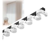 Genérico Riel para Cortinas silencioso en Forma de S, aleación de Aluminio de 2,6 mm de Grosor, riel Deslizante Flexible de 100 a 600 cm, Cinta para cabecera de Cortina Mute Wave, Negro, 380 cm (12,5